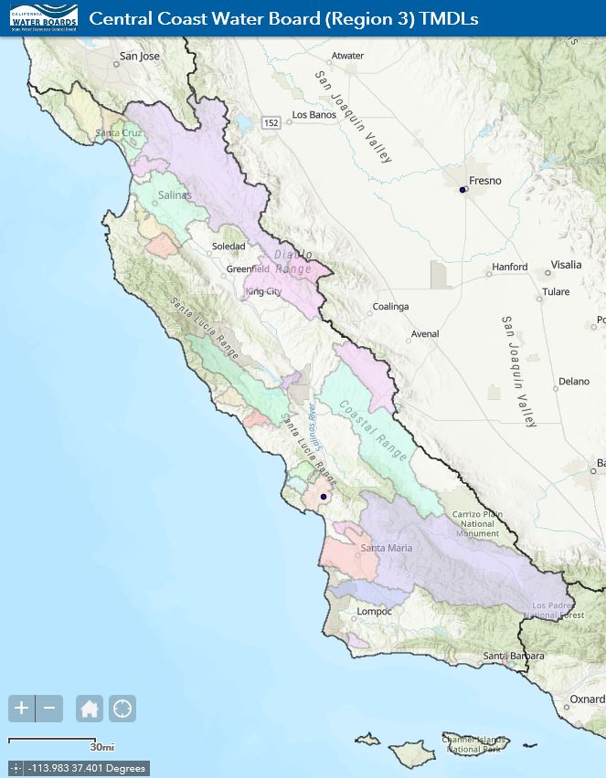 Central Coast Map