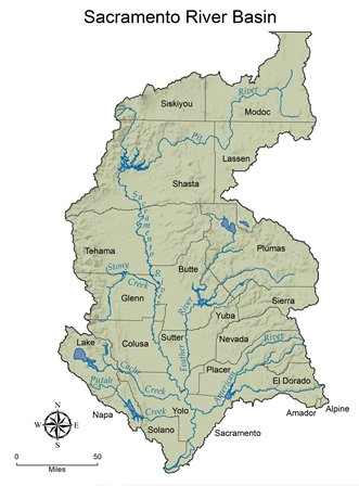 SWAMP Sacramento River Basin Map