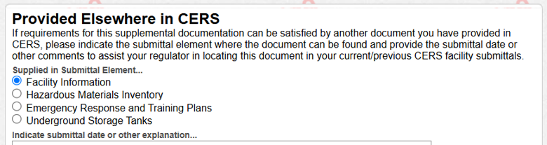 Screenshot of software screen with ‘Emergency Response and Training Plan’ marked