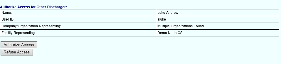 f a q 5c - authorize access for other discharger example