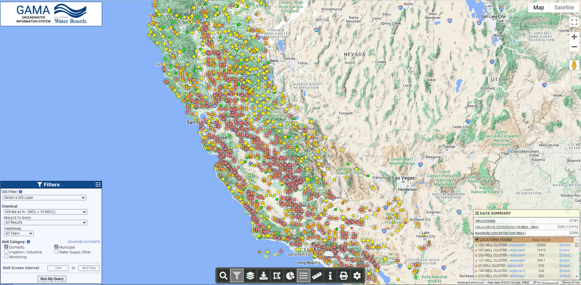 GAMA GIS data