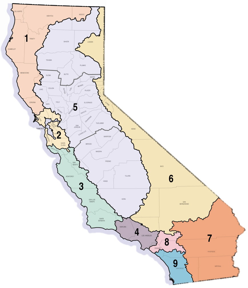 Map of California Water Board Regions