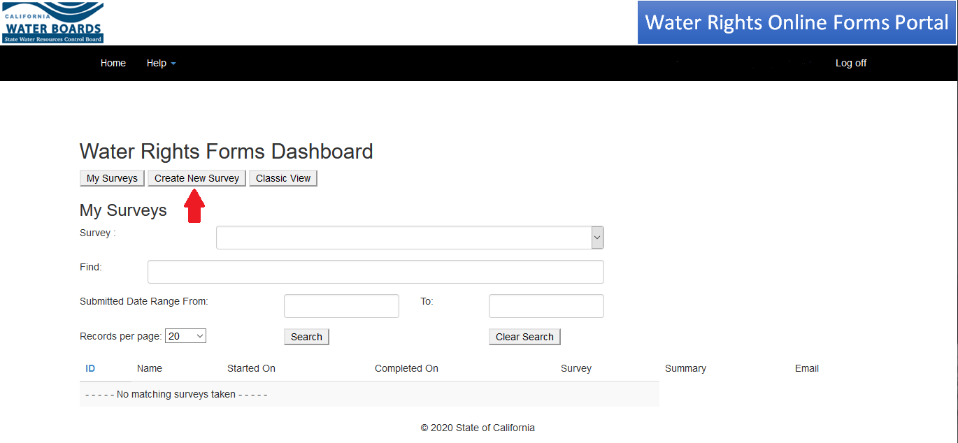 water rights dashboard